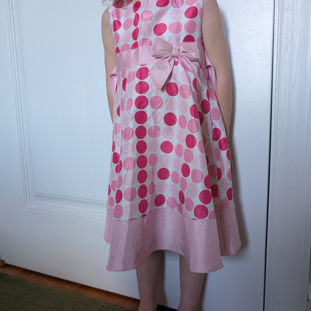 Pink Polka Dot Kids Dress